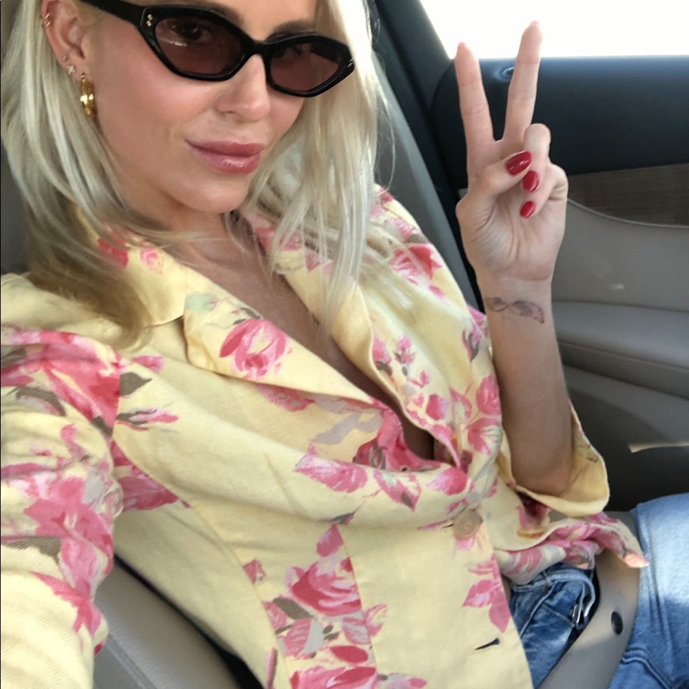 Vintage linen floral jacket